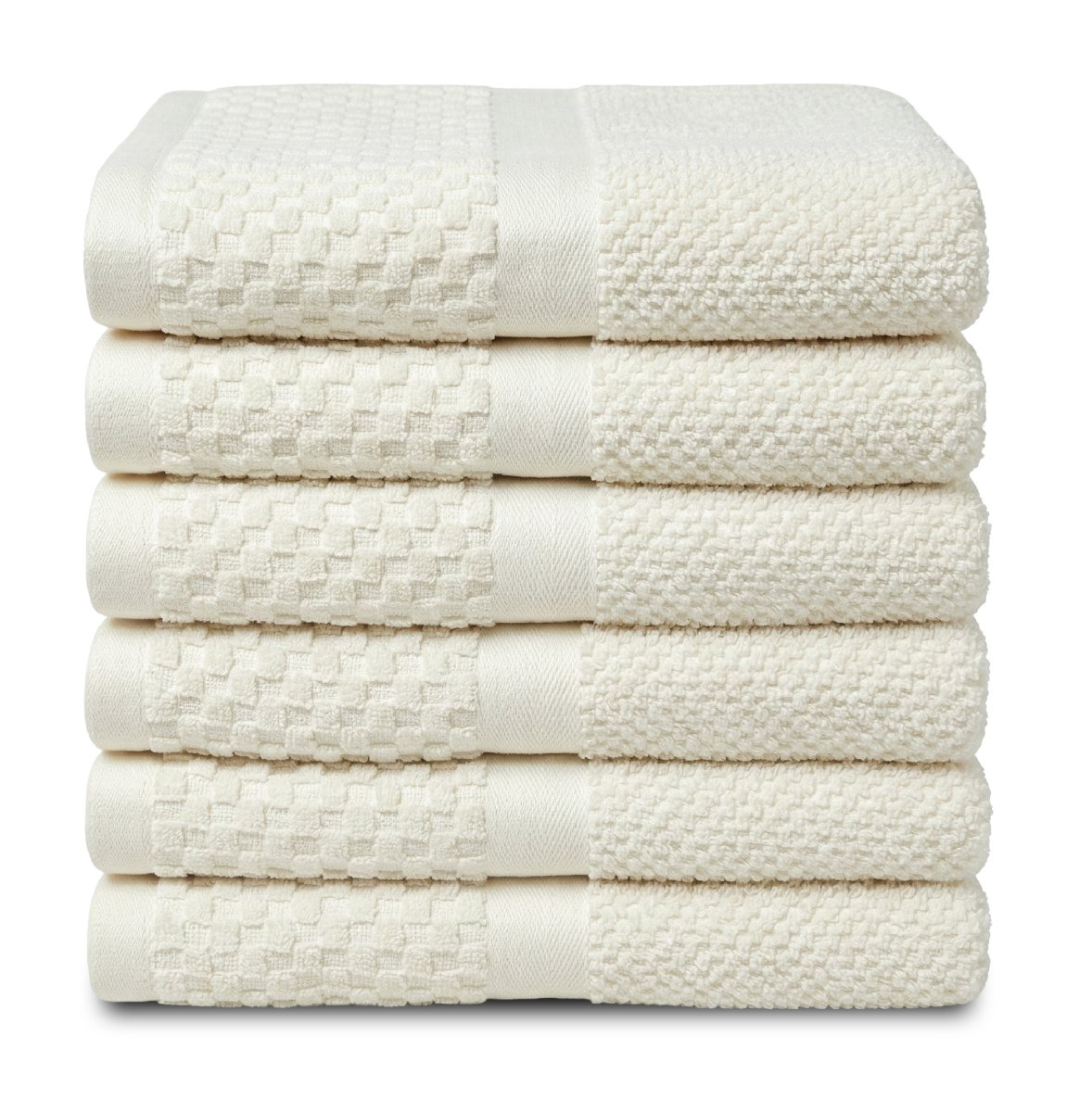 Handdoek Soft Popcorn Collectie – 6 stuks – 50×90 – creme - Afbeelding 2