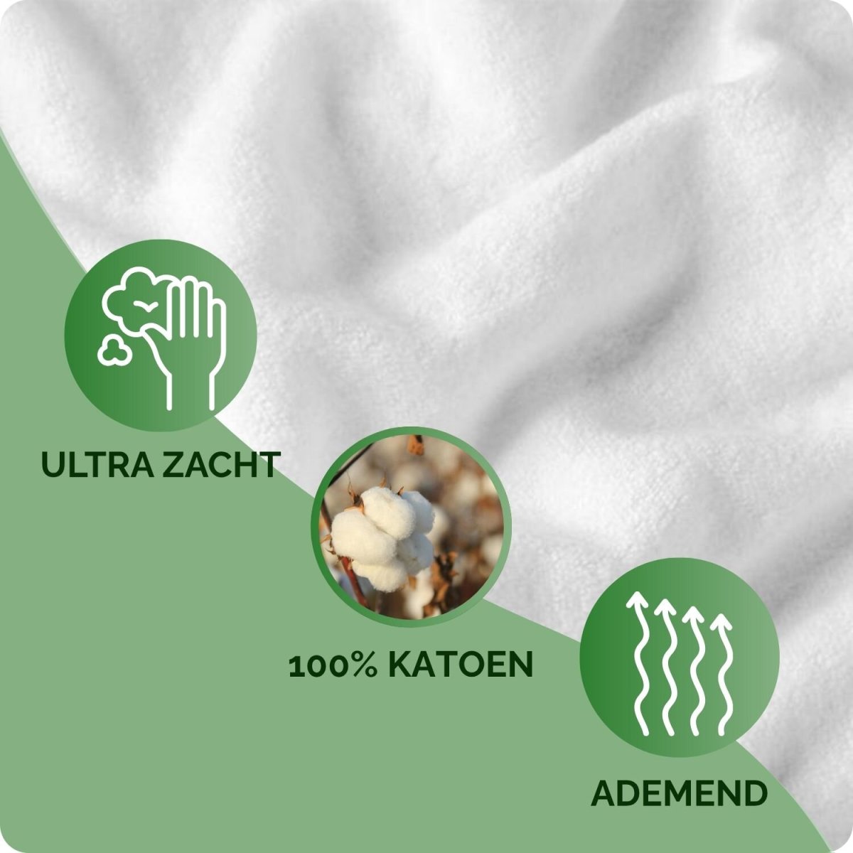 Droomtextiel Topper Molton Hoeslaken – 70 x 200 cm – 100% Katoen - Afbeelding 8