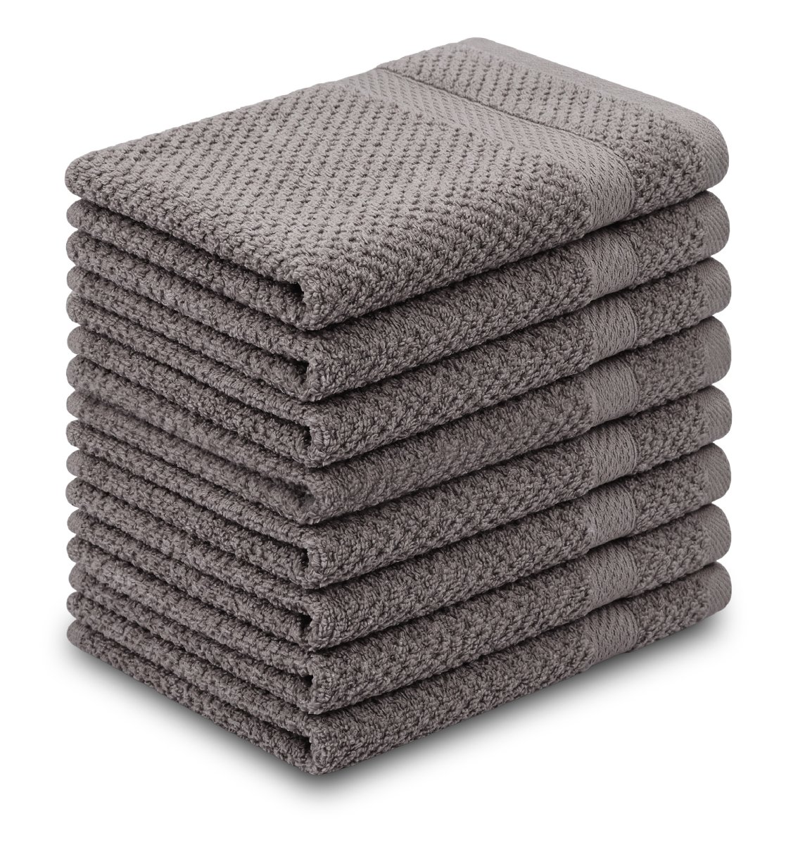 Gastendoek Popcorn Collectie – 8 stuks – 30×50 – grijs - Afbeelding 2