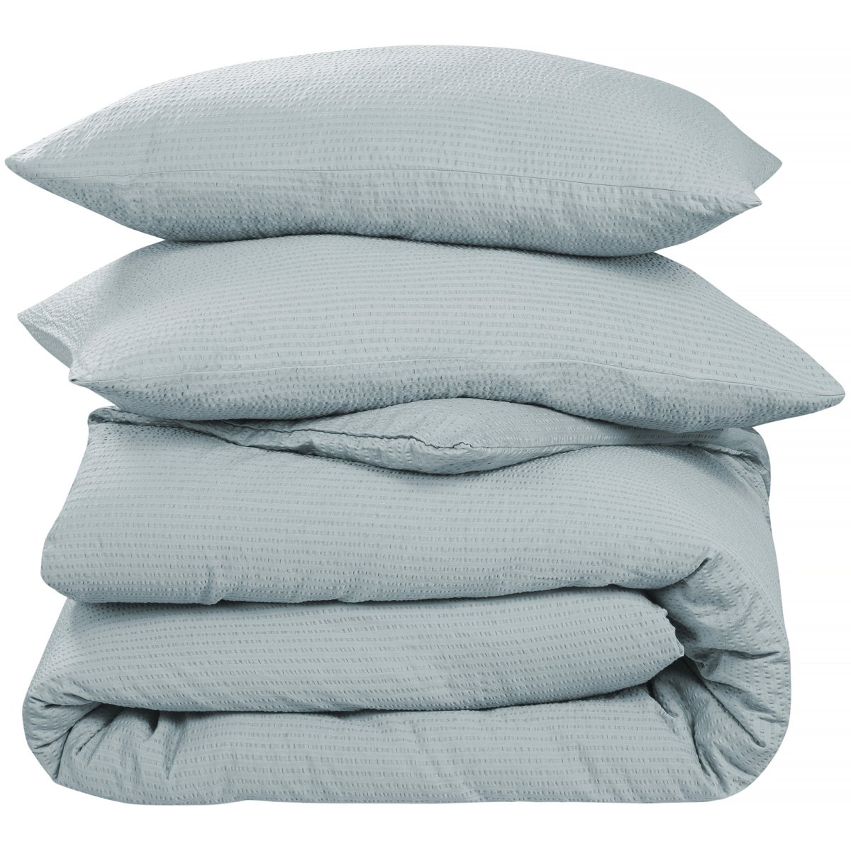 Dekbedovertrek Seersucker – 100% katoen – 200×200/220 – petrol - Afbeelding 3