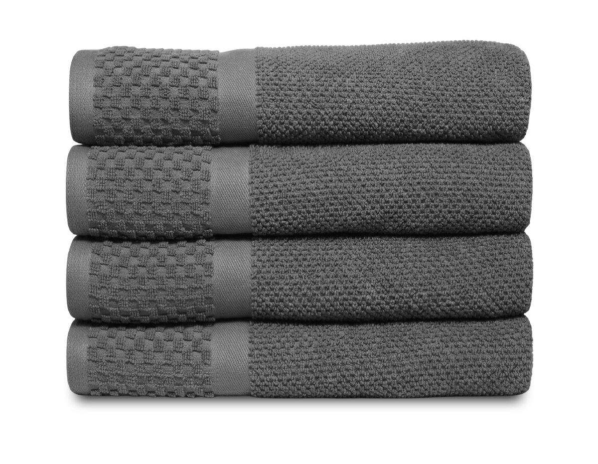 Handdoek Soft Popcorn Collectie – 4 stuks – 70×140 – antraciet - Afbeelding 3