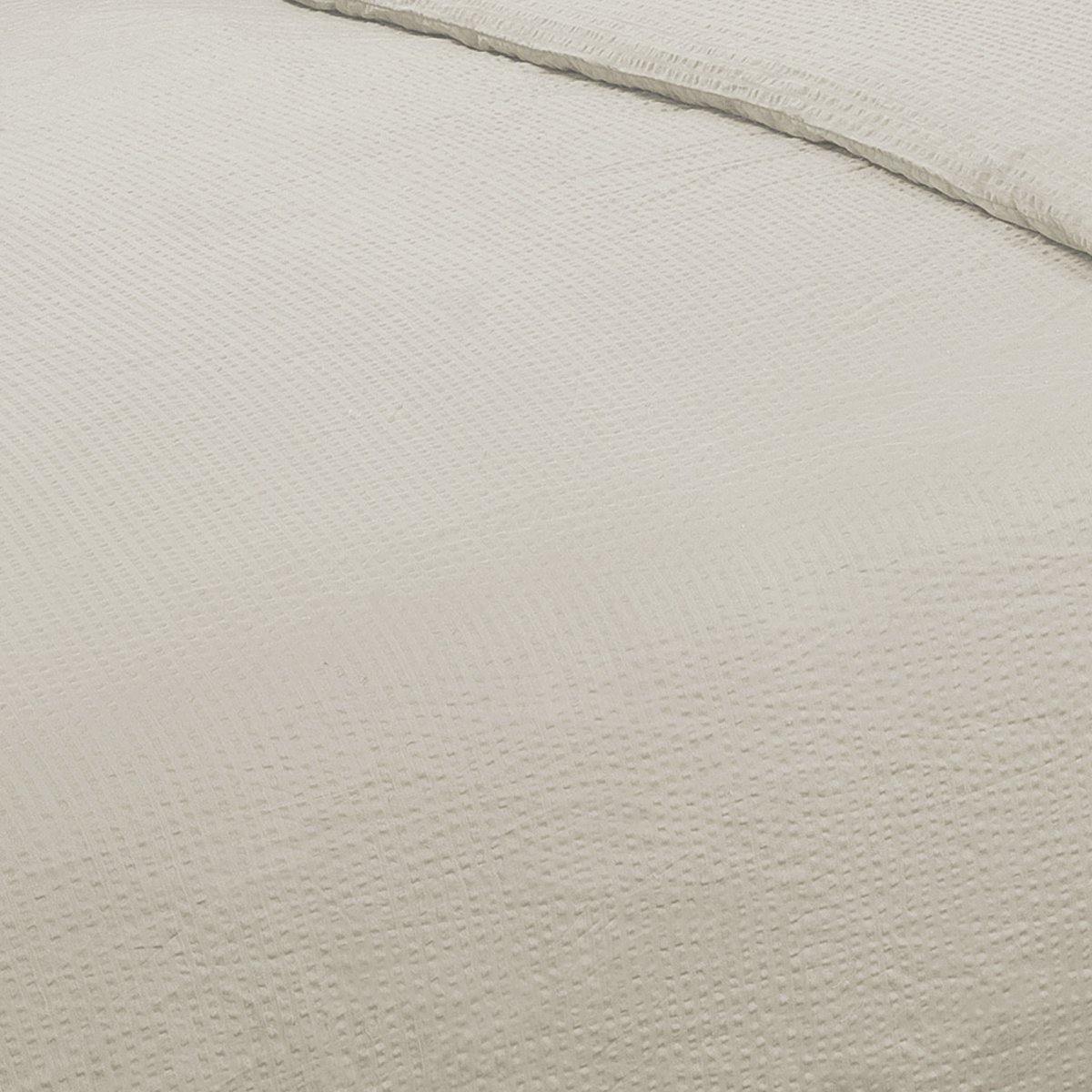 Dekbedovertrek Seersucker – 100% katoen – 200×200/220 – beige - Afbeelding 4
