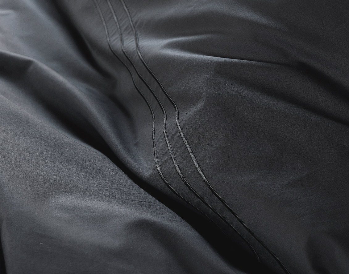 Dekbedovertrek King – 100% katoensatijn – 140×200/220 – antraciet - Afbeelding 5
