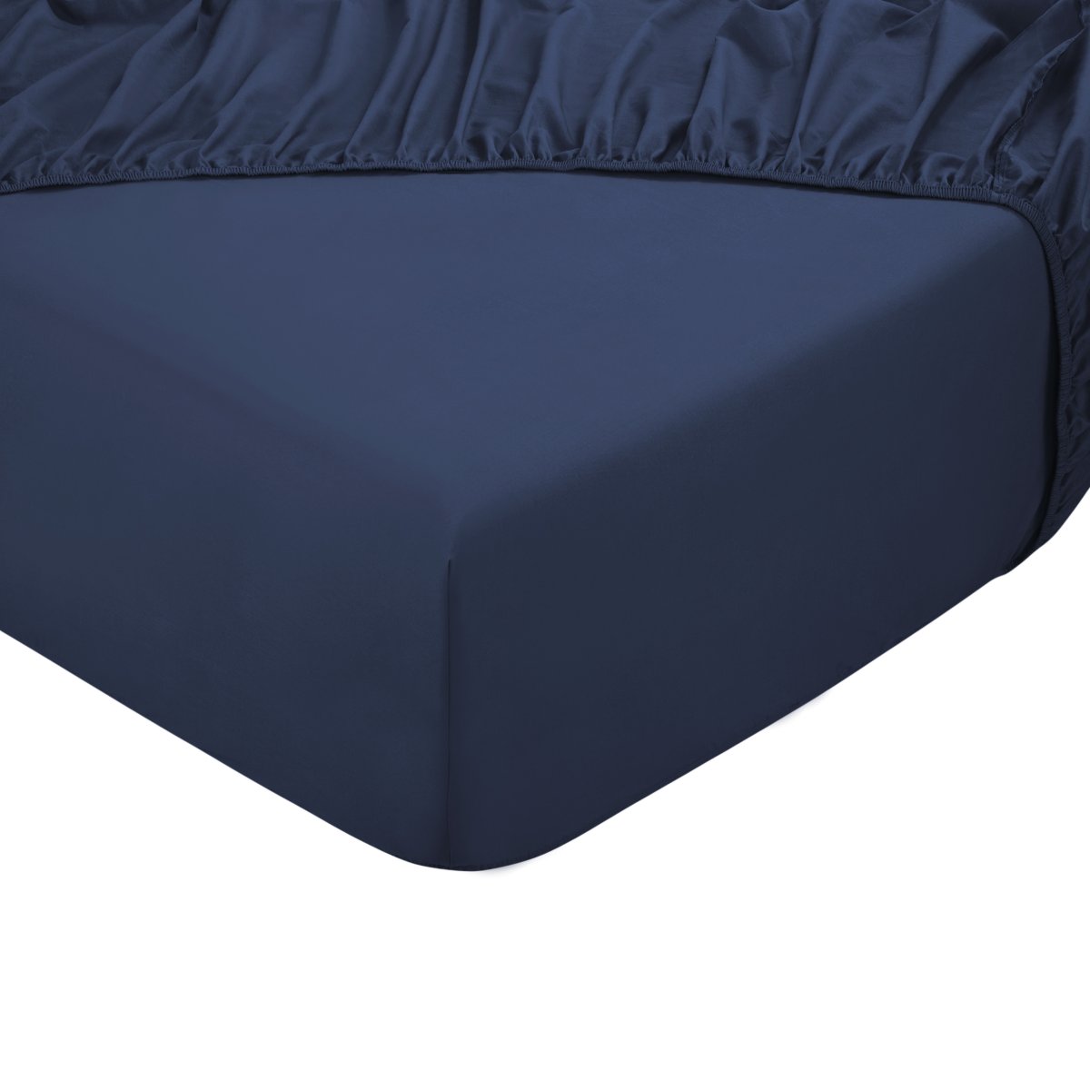 Hoeslaken King – 100% katoensatijn – 180×200 – blauw - Afbeelding 2