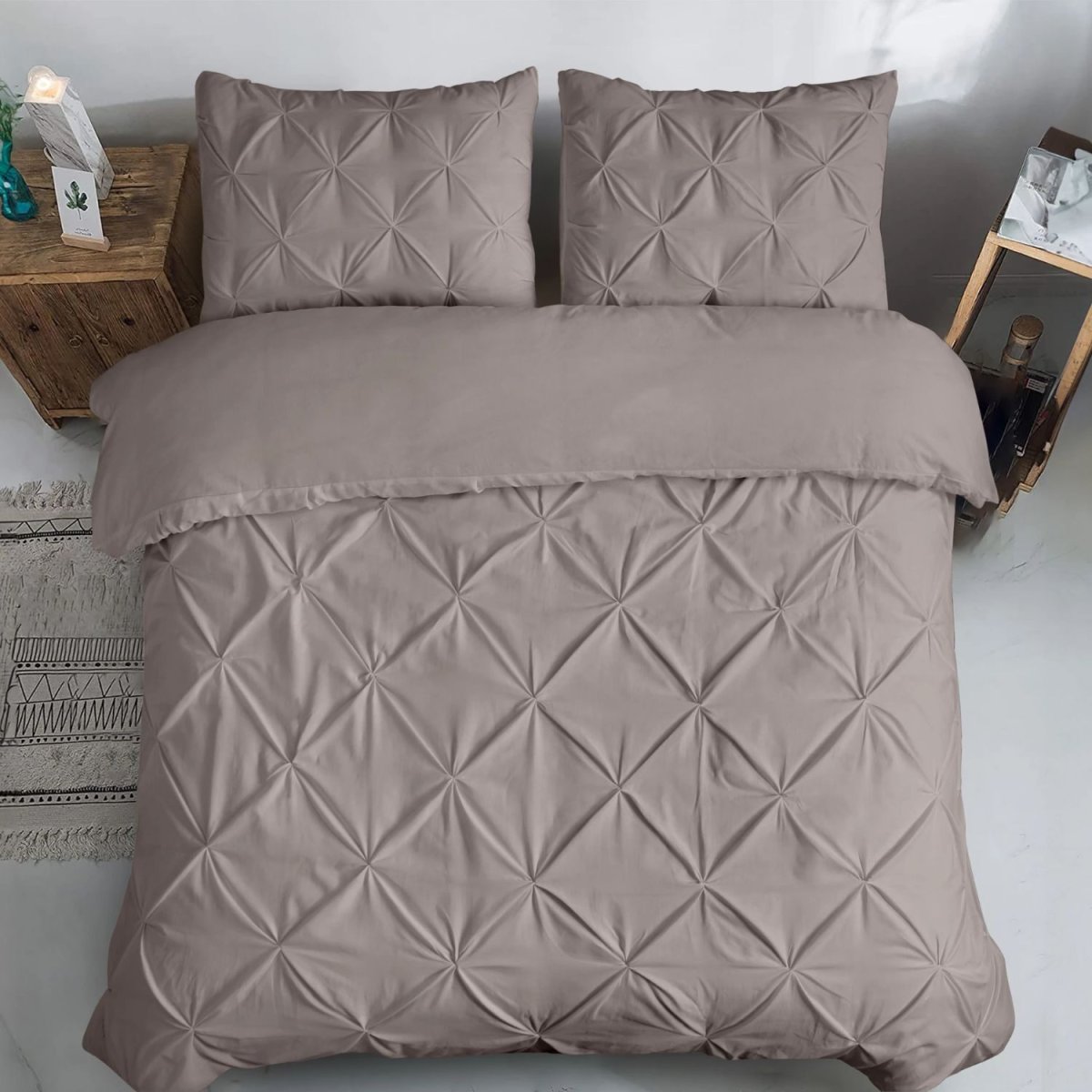 Dreamhouse Salvador Dekbedovertrek 200×220/220 cm – Taupe - Afbeelding 3