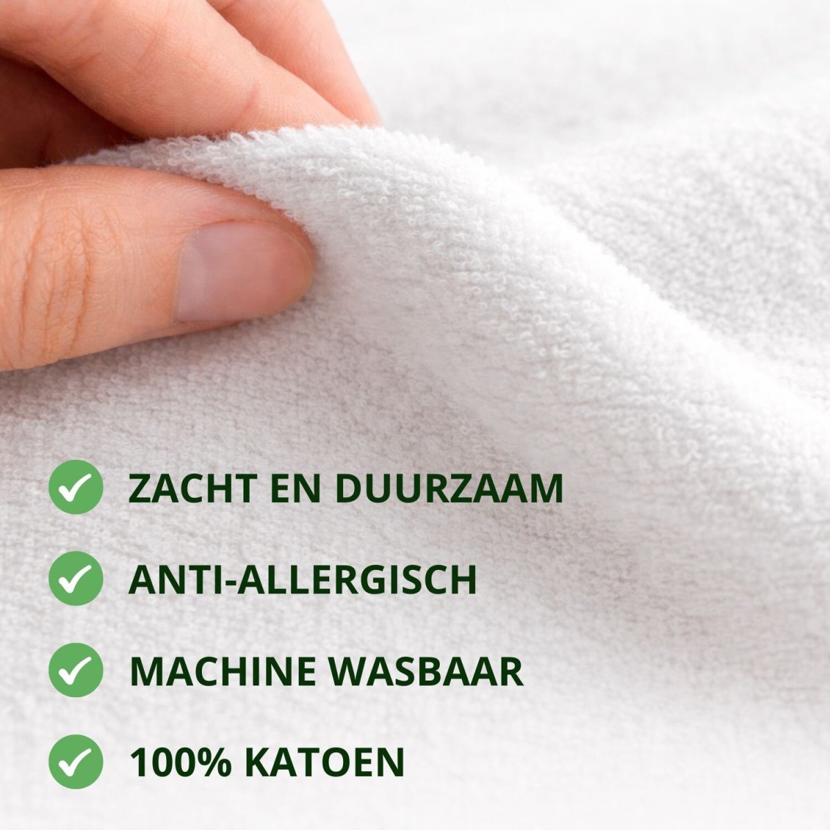 Droomtextiel Topper Molton Hoeslaken – 70 x 200 cm – 100% Katoen - Afbeelding 5