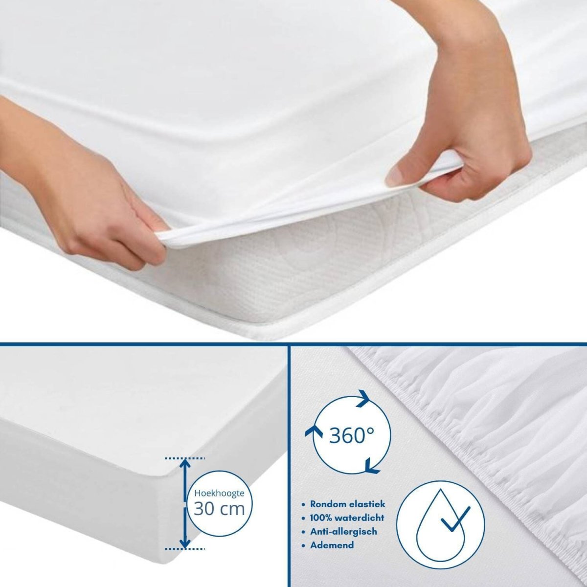 Droomtextiel Matrasbeschermer Waterdicht – 90×200 cm - Afbeelding 4