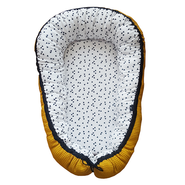 Babynestje Wafelstof Babykamer | triangel op wit - Afbeelding 4