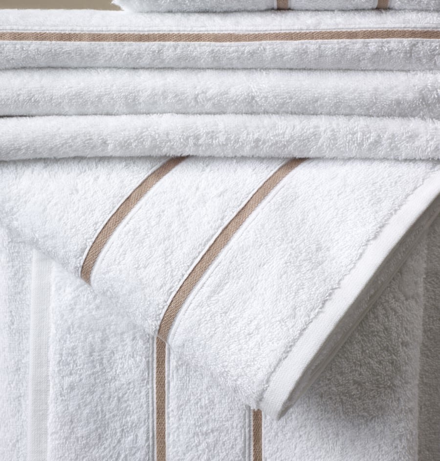 DWL Douchelaken Como Wit – Beige - Afbeelding 3