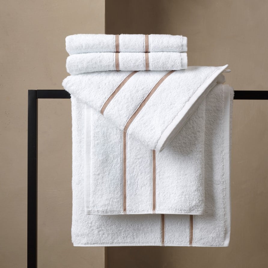DWL Douchelaken Como Wit – Beige - Afbeelding 2