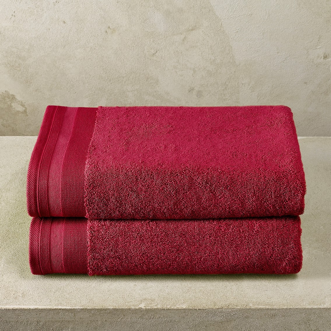 De Witte Lietaer Douchelaken Excellence Ruby Red - Afbeelding 2