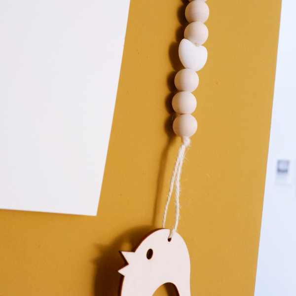 Houten hanger Vogel | wit - Afbeelding 3