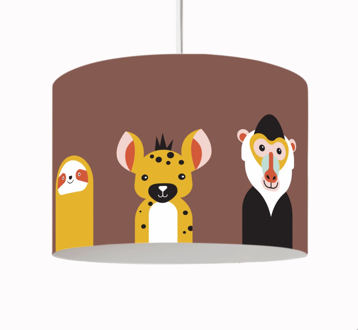 Lamp Safari dieren Kinderkamer | terracotta bruin - Afbeelding 3