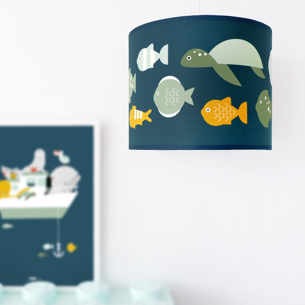 Lamp Zee dieren | donker blauw - Afbeelding 2