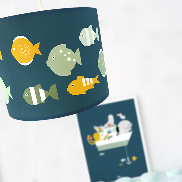 Lamp Zee dieren | donker blauw - Afbeelding 3