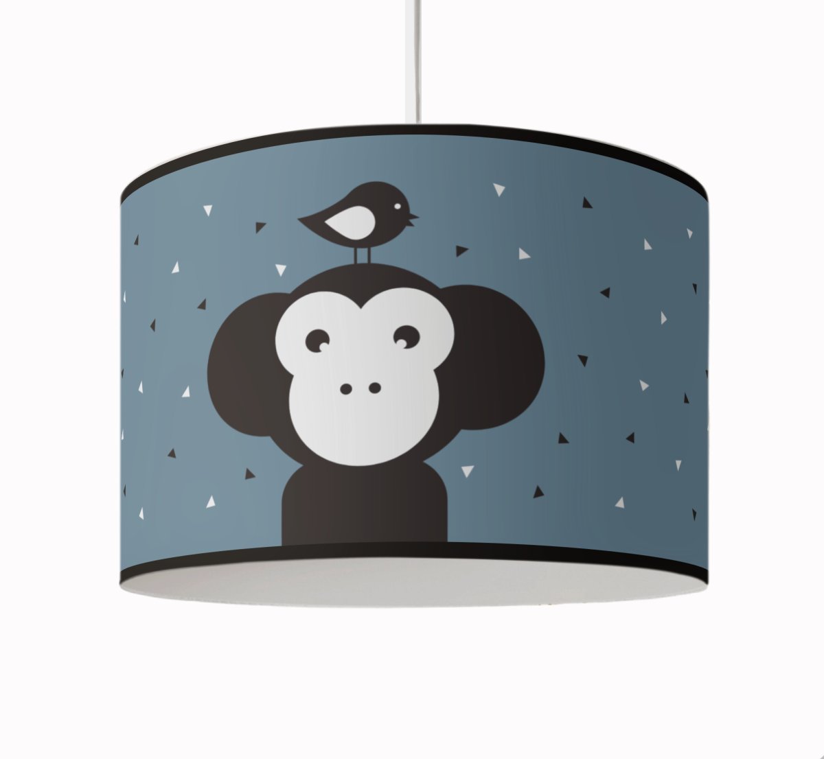 Lamp Apenkop Kinderkamer | jeans blauw - Afbeelding 2