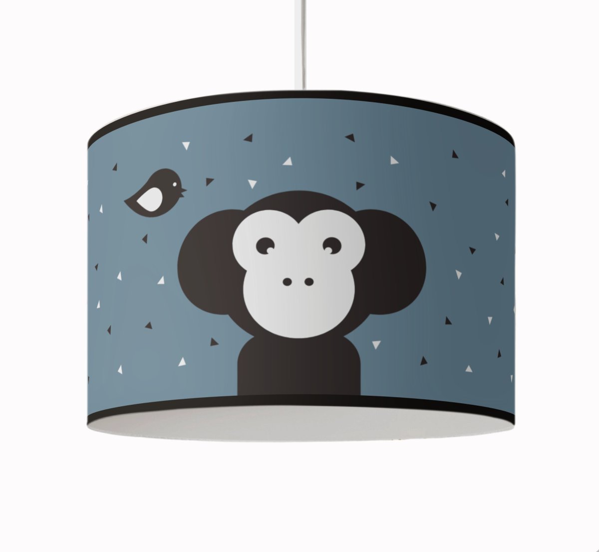 Lamp Apenkop Kinderkamer | jeans blauw - Afbeelding 3