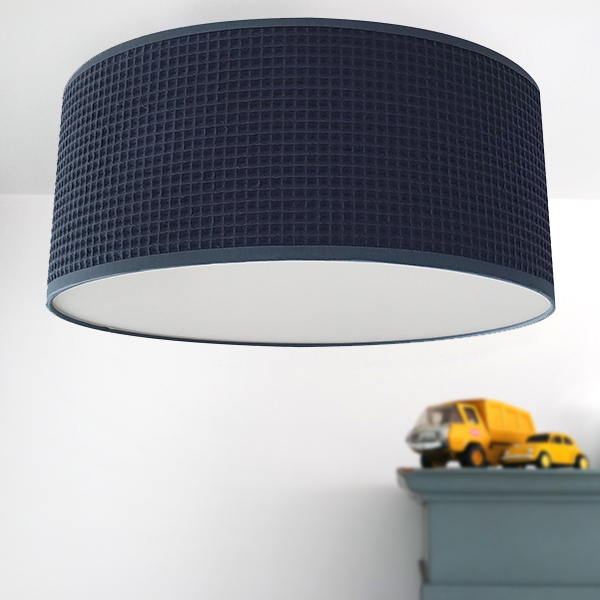 Plafondlamp Wafelstof | donker oud blauw - Afbeelding 2