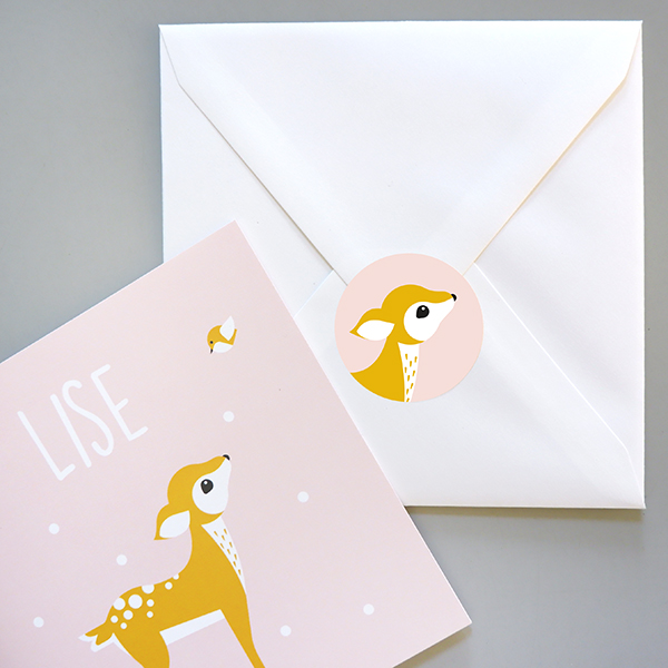 Sluitsticker Hertje | oud roze - Afbeelding 3