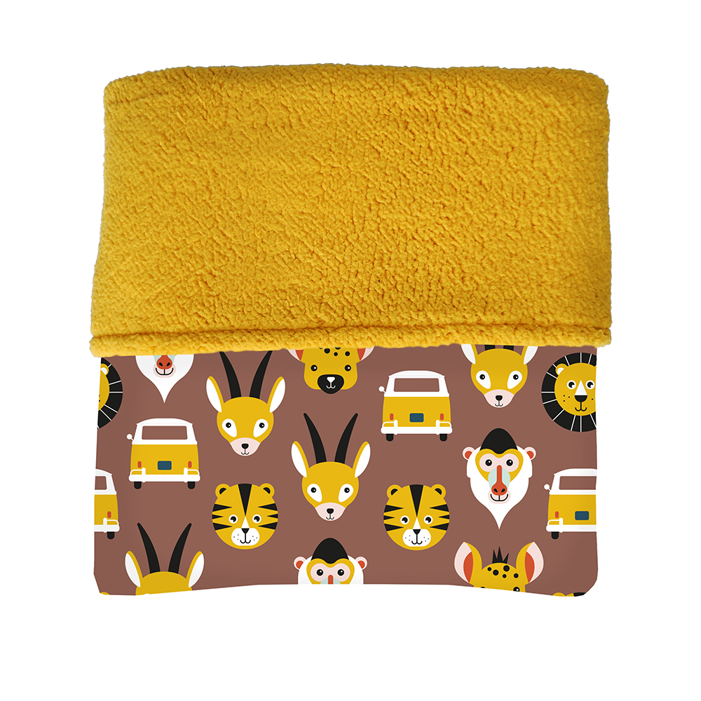 Teddydeken Safari terracotta bruin | Teddy naar keuze - Afbeelding 4