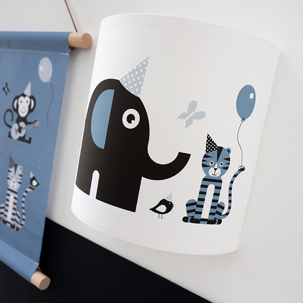 Wandlamp Feestbeesten Kinderkamer | jeans blauw - Afbeelding 3