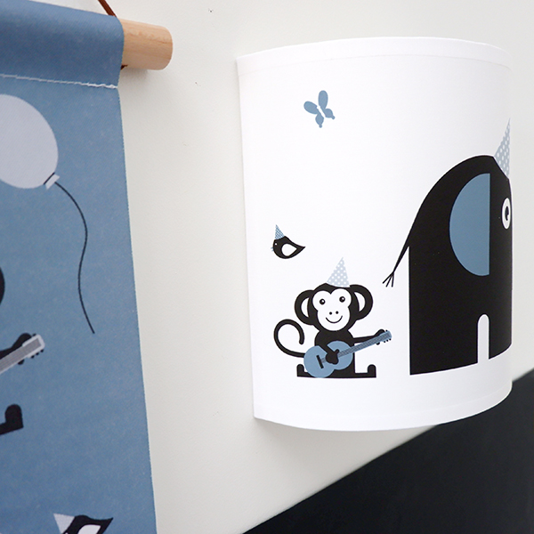 Wandlamp Feestbeesten Kinderkamer | jeans blauw - Afbeelding 4