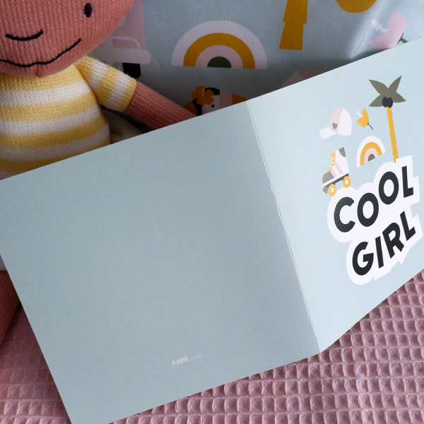 Wenskaart Cool Girl | old green - Afbeelding 4