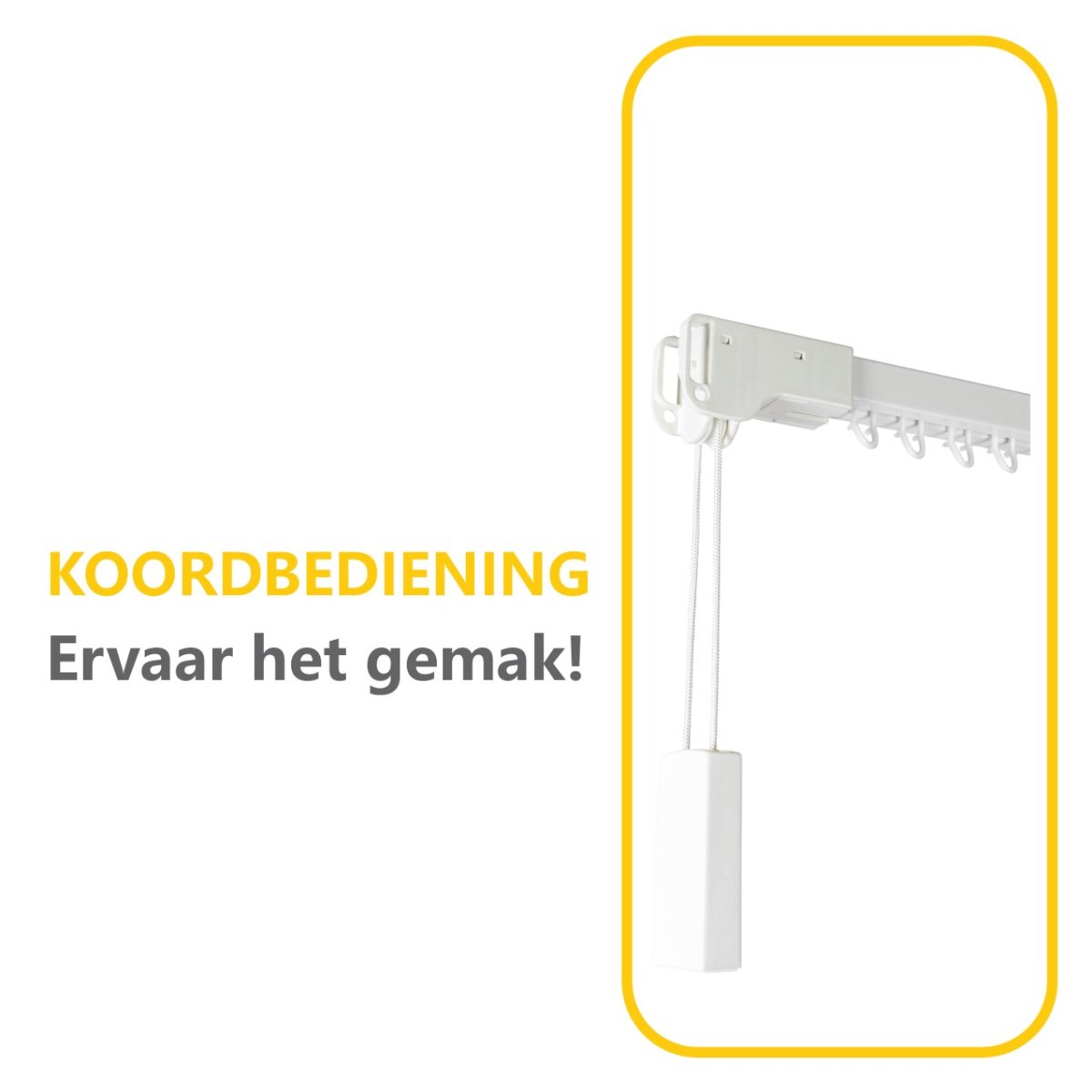 Uitschuifbare gordijnrails – Koordbediend | Zizoflex - Afbeelding 4