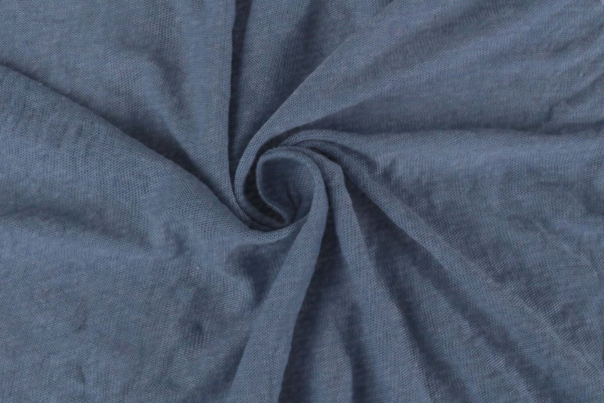 Hoeslaken Jersey – 100% katoen – 180×200 – blauw melange - Afbeelding 4