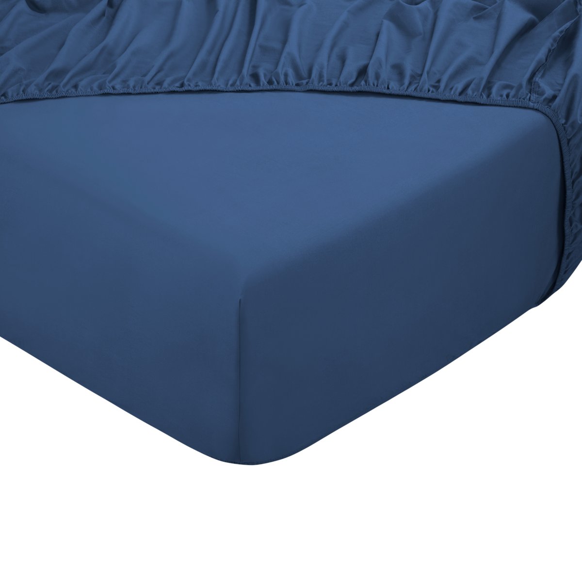 Hoeslaken Home – 100% natuurlijk katoen – 180×200 – yaleblauw - Afbeelding 2