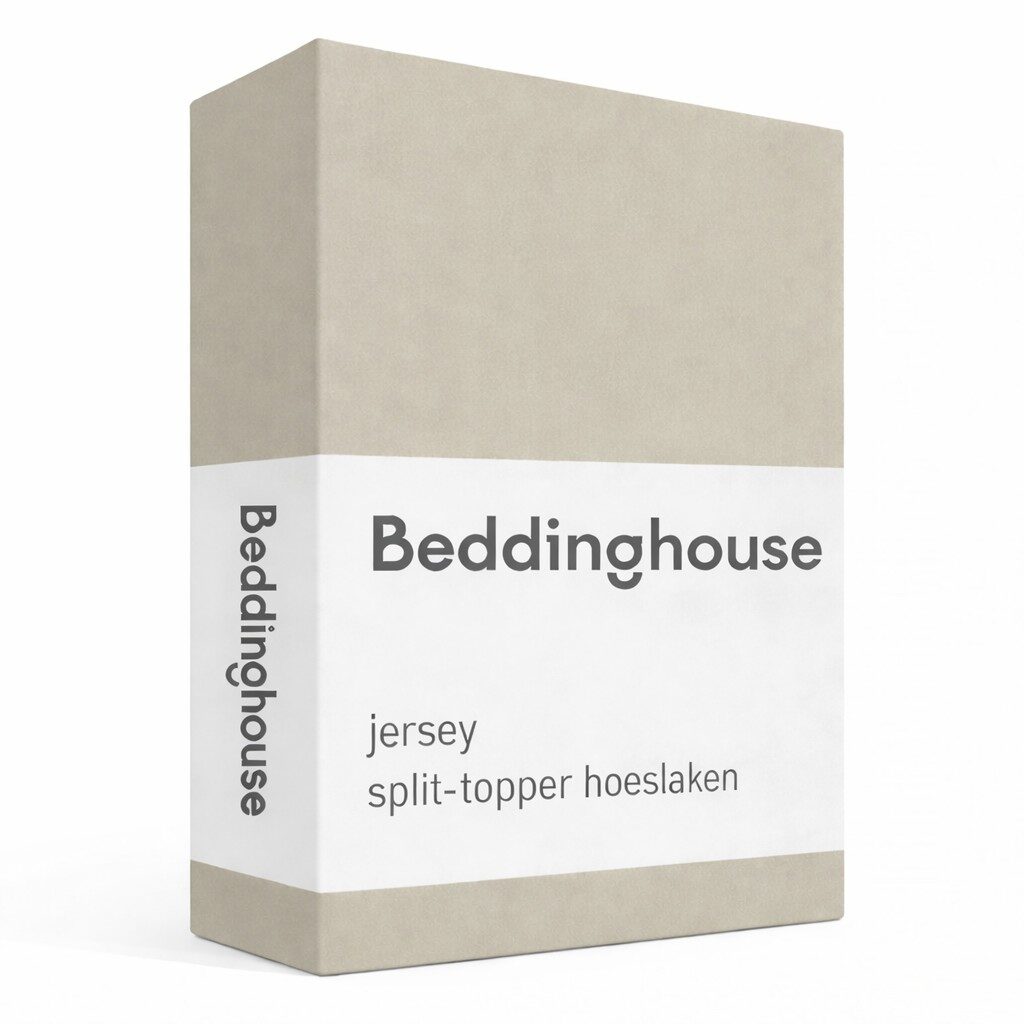 Beddinghouse Jersey Splittopper Hoeslaken – 180 x 200/220 cm – Zand - Afbeelding 2