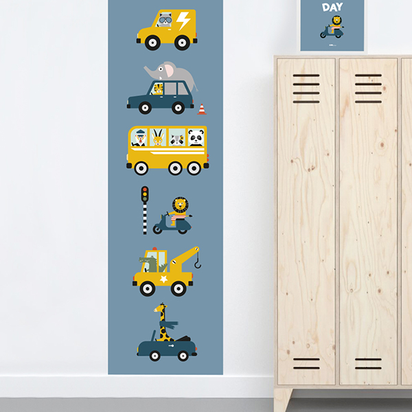 Behangbaan Dieren Onderweg | jeans blauw - Afbeelding 2