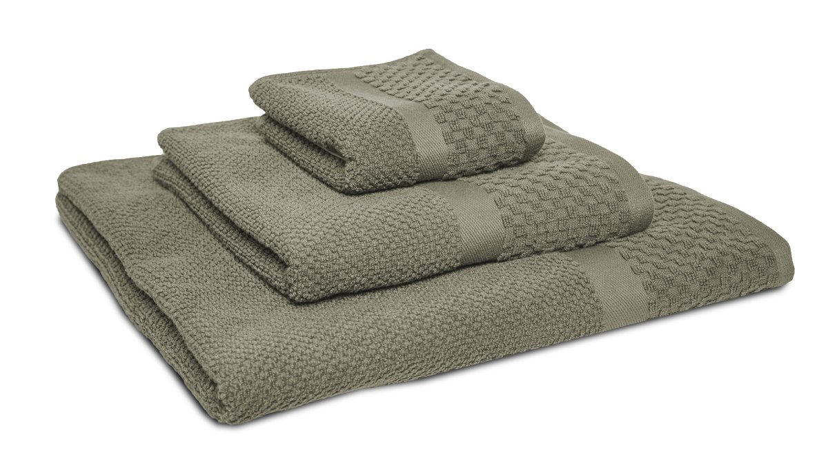 Gastendoek Soft Popcorn Collectie – 6 stuks – 30×50 – oudgroen - Afbeelding 4
