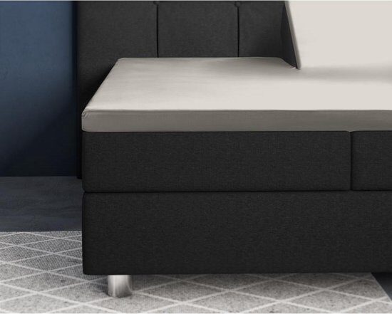 Primaviera Split-Topper Hoeslaken Katoen-Satijn -180×220 cm – Crème - Afbeelding 3