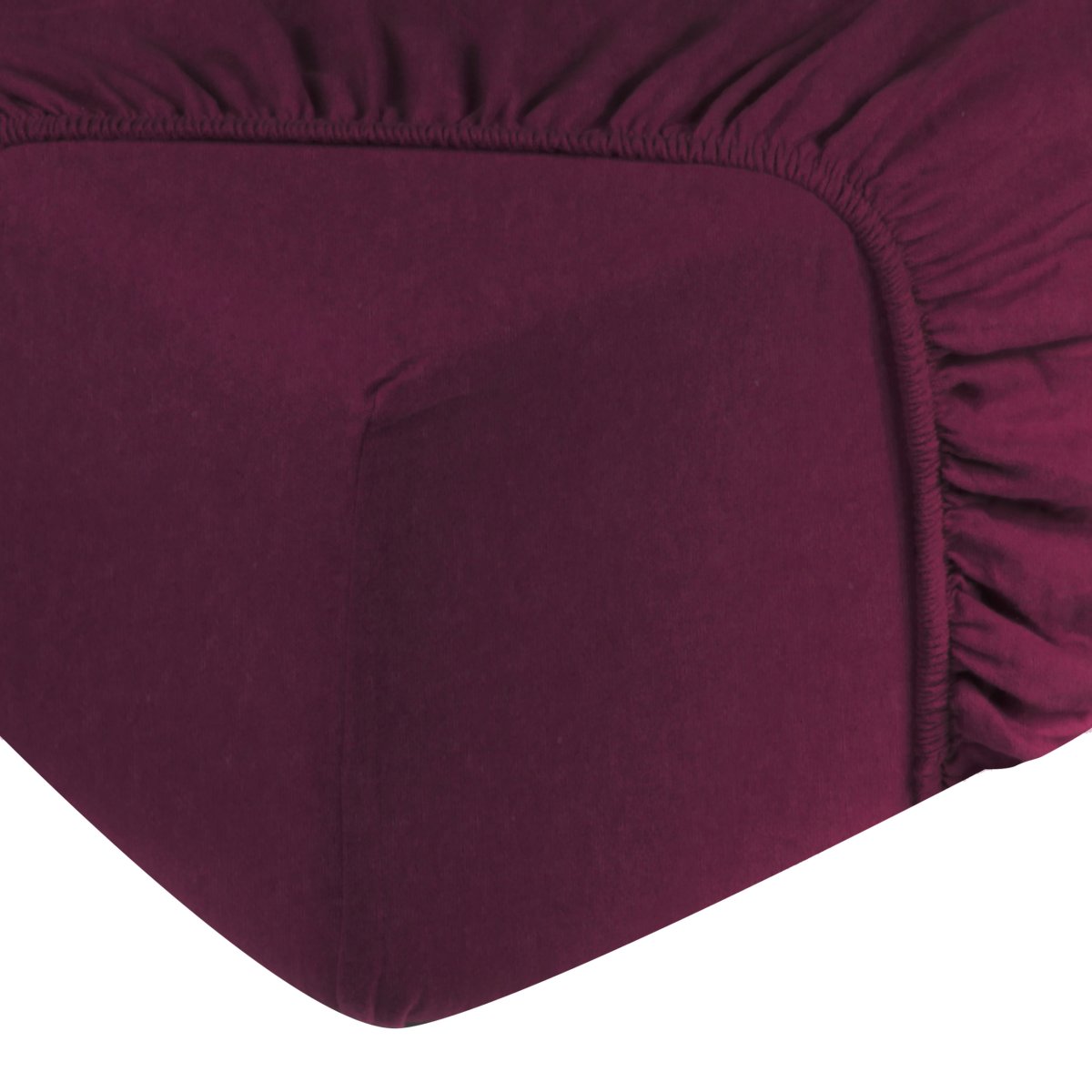 Hoeslaken flanel – 100% katoen – 140×200 – aubergine - Afbeelding 2
