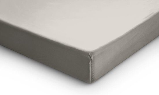 Primaviera Split-Topper Hoeslaken Katoen-Satijn -180×220 cm – Crème - Afbeelding 5