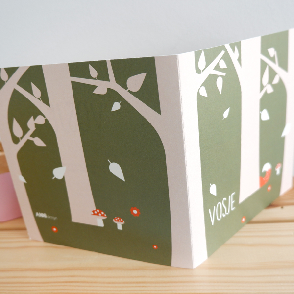 Geboortekaart Vos | oud roze - Afbeelding 4
