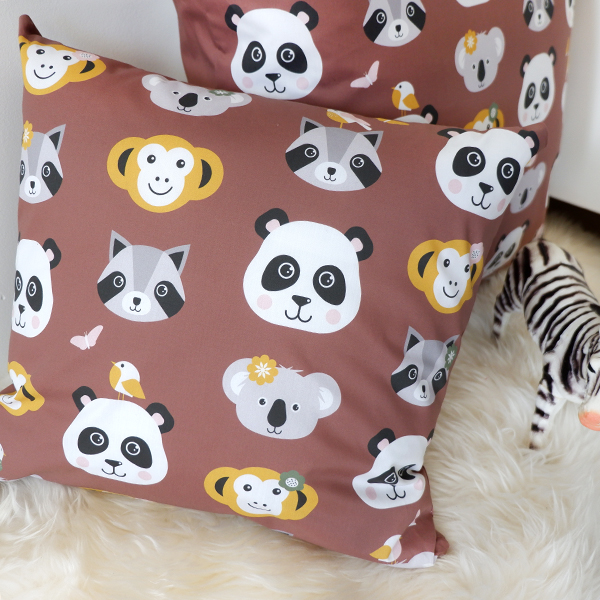 Kussen Dieren Panda | terracotta bruin - Afbeelding 3