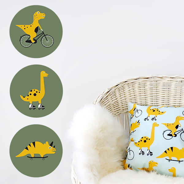 Muurcirkel set Dino - Afbeelding 2