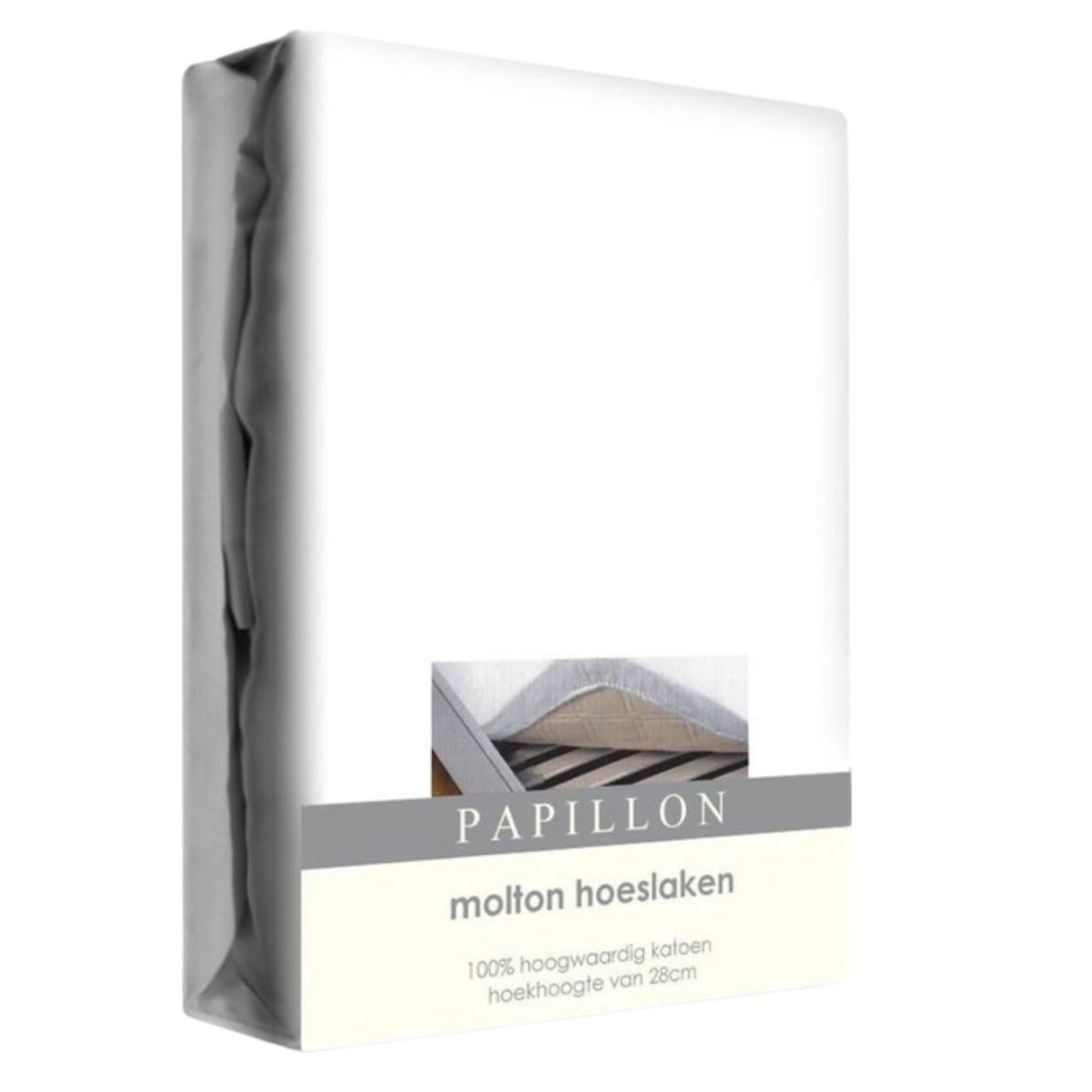Papillon molton hoeslaken – 100% katoen – 90×220 cm - Afbeelding 2